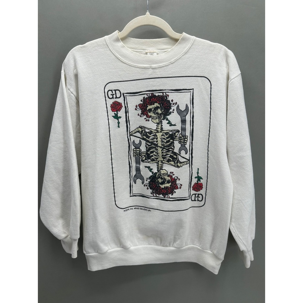 Vintage 1989 Grateful Dead Built to Last Bertha Playing Card Sweatshirt Medium